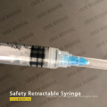 Inyección segura de jeringa retráctil de seguridad desechable